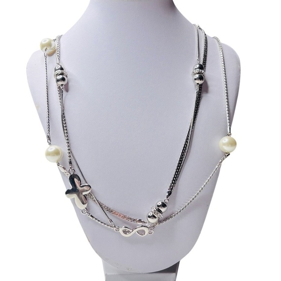 CAMROSE & KROSS JBK COLLECTION Sterling Plated Long Necklace - Picture 1 of 6